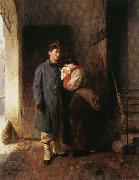 Girolamo Induno Departure of t he Conscript France oil painting artist